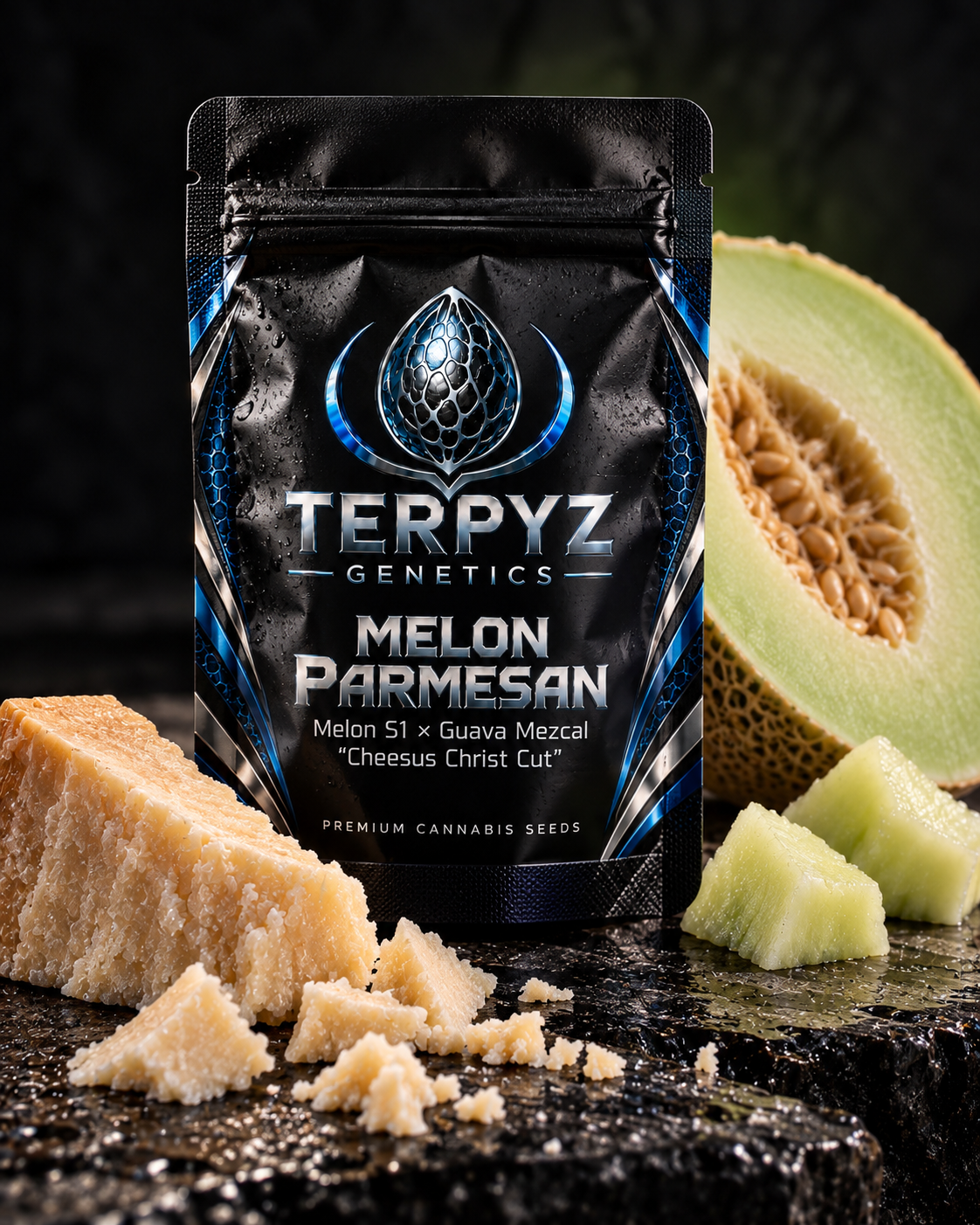 Melon Parmesan (Melon S1 x Guava Mezcal "Cheesus Christ Cut")