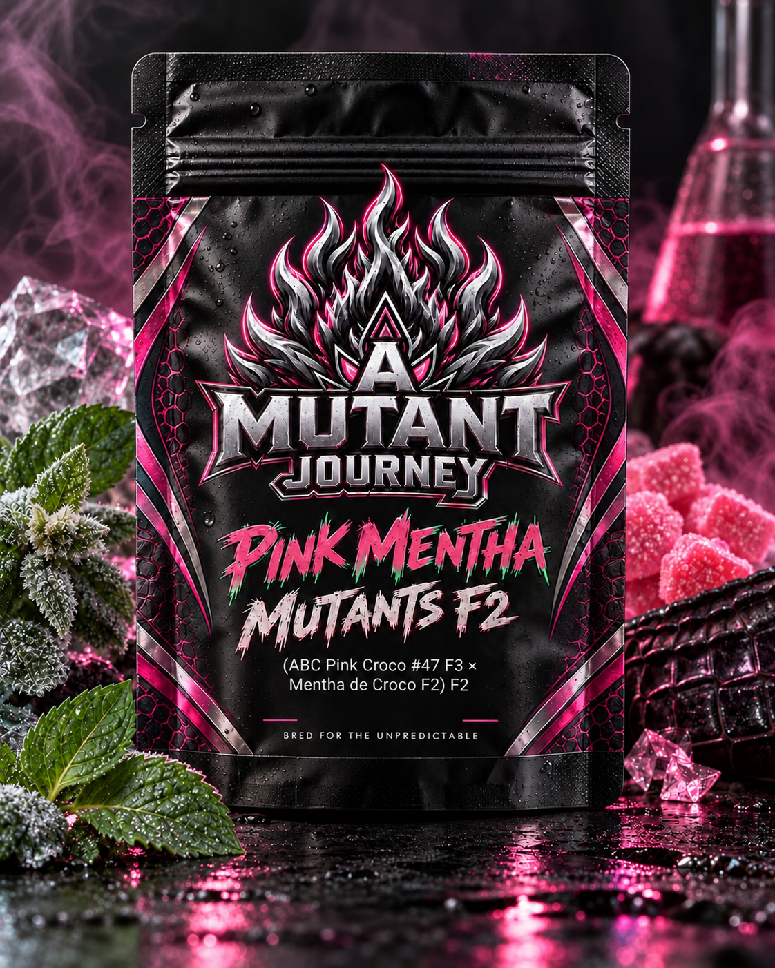 Pink Mentha Mutants F2© ((ABC Pink Croco #47 F3 × Mentha de Croco F2) F2)