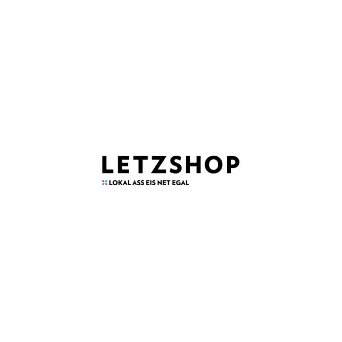 Simple black text logo reading ’LETZSHOP’ with a smaller tagline below it.